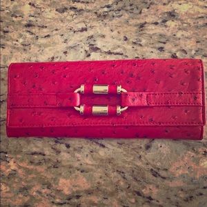 Espelho Red Faux Leather Wallet